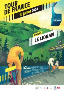 Affiche Tour de France 2024 arrivée Le Lioran dans le Cantal