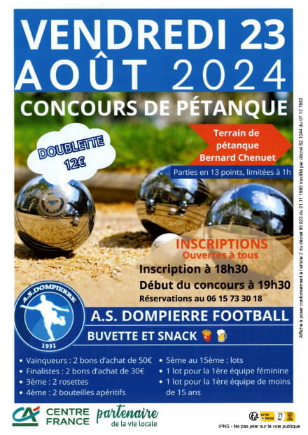 Concours de pétanque