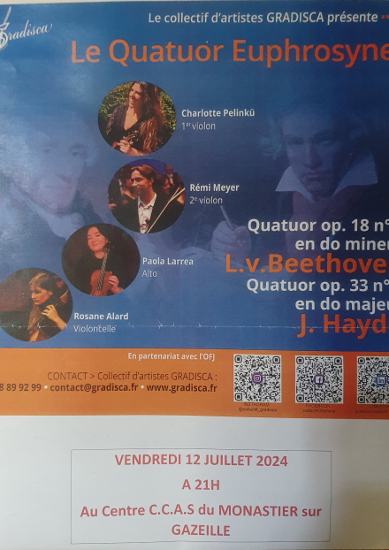 Concert Le Quatuor Euphrosyne Beethoven