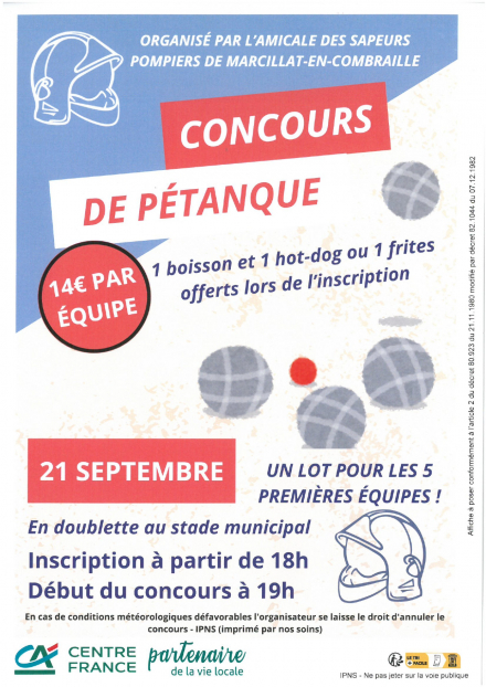 Concours de pétanque