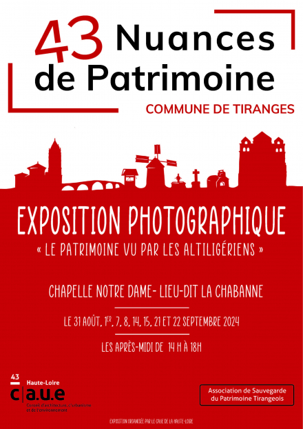 Journées du patrimoine : Exposition photographique ' Le patrimoine vu par les Altiligériens'