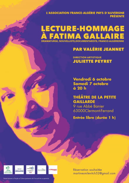 Lecture-hommage à Fatima Gallaire | La Petite Gaillarde