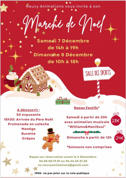 affiche du marché de noel de Neuvy