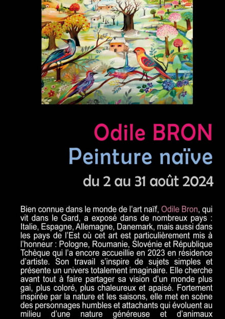 Exposition Chantelle Les Arts : Odile Bron, peinture naïve