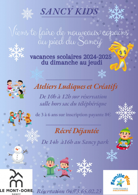 Sancy Kids : Atelier ludique et créatif