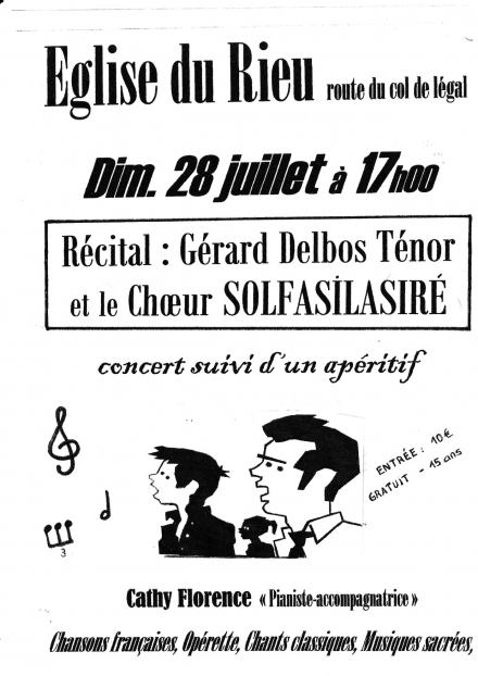 Concert : Gérard Delbos et le choeur solfasilasiré...