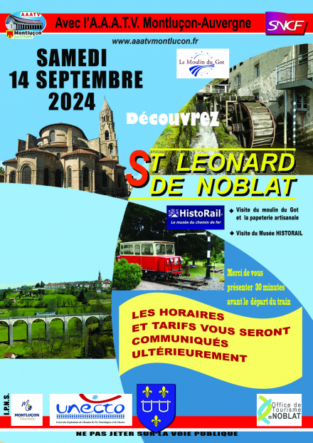 Excursion en train touristique à St-Léonard-de-Noblat
