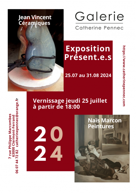 'Présent.e.s' avec Naïs Marcon et Jean Vincent | Galerie Catherine Pennec