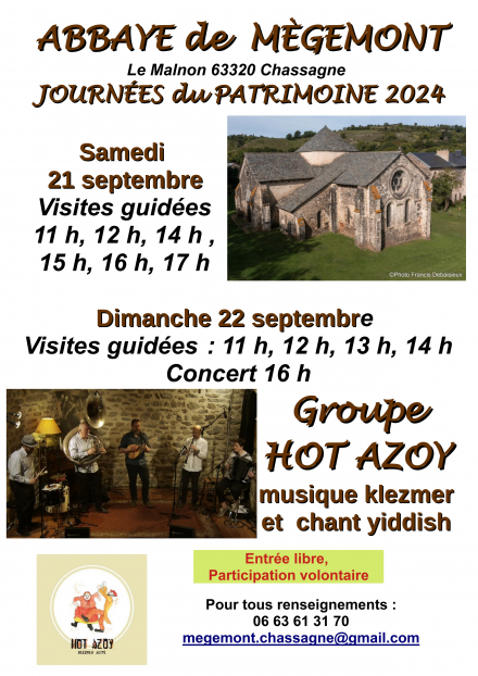 JEP : Concert à l'abbaye de Mègemont