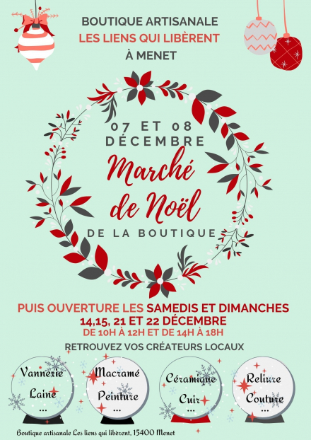 Marché de Noël à la boutique « Les liens qui libèrent »