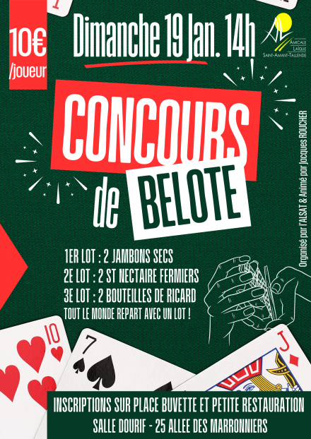 Concours de belote | Saint-Amant-Tallende