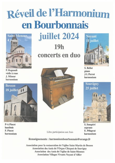 Concert Réveil de l'Harmonium en Bourbonnais