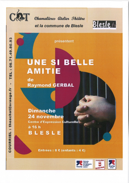 Pièce de théâtre :  Une si belle amitié