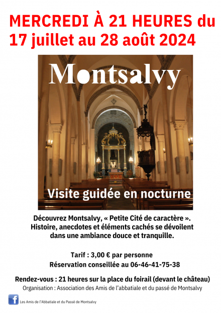 Visite guidée nocturne de Montsalvy