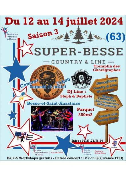 Super-Besse Country & Line : concert de Buffalo Hill Billy