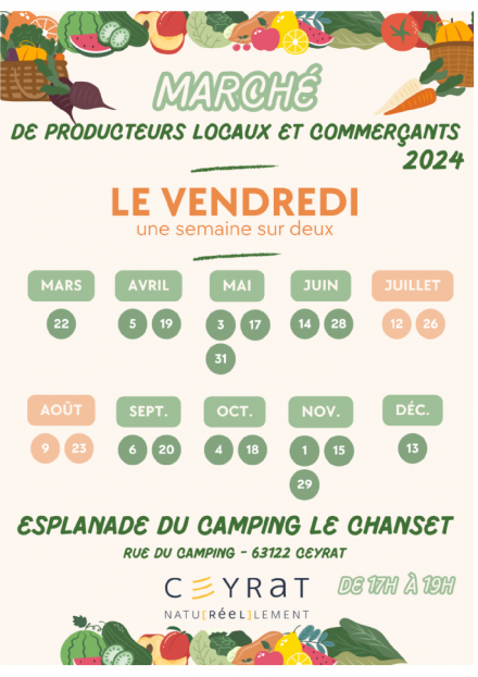 Marché de producteurs locaux et de commerçants Ceyrat