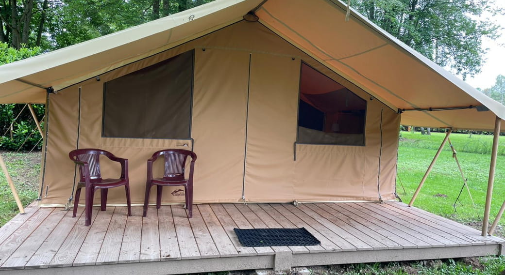 Tente lodge - Camping de l'Eau- Mère