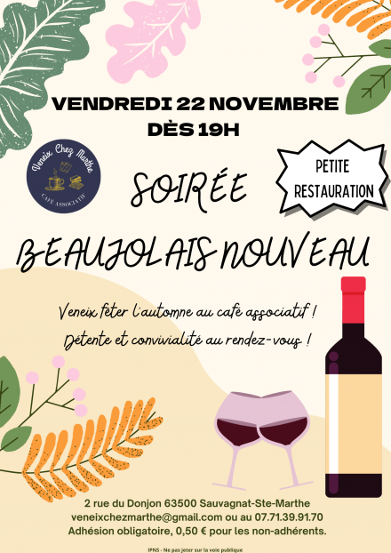 Soirée Beaujolais Nouveau