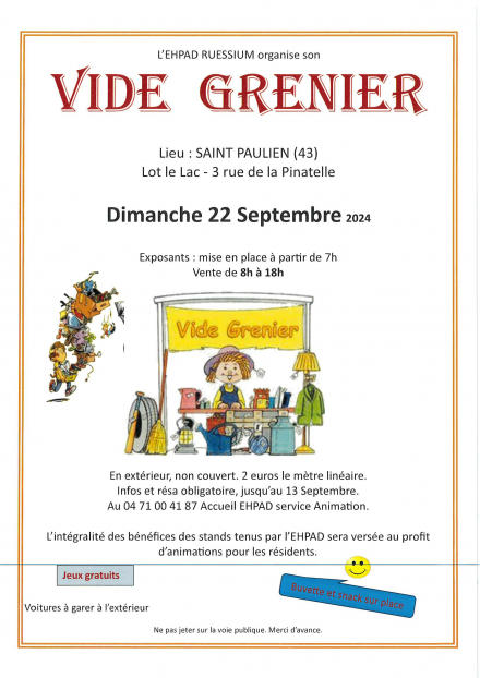 Vide-grenier EHPAD