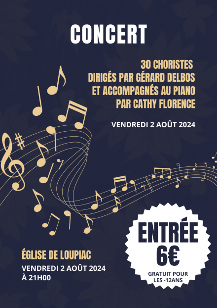 Concert : 30 choristes dirigés par Gérard Delbos