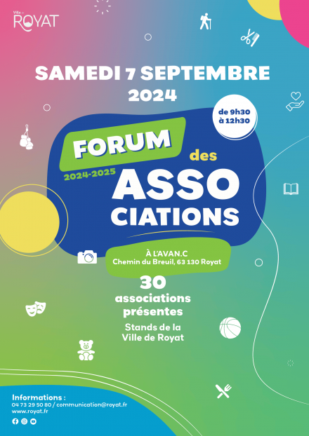 Forum des Associations 2024 - 2025 | Ville de Royat