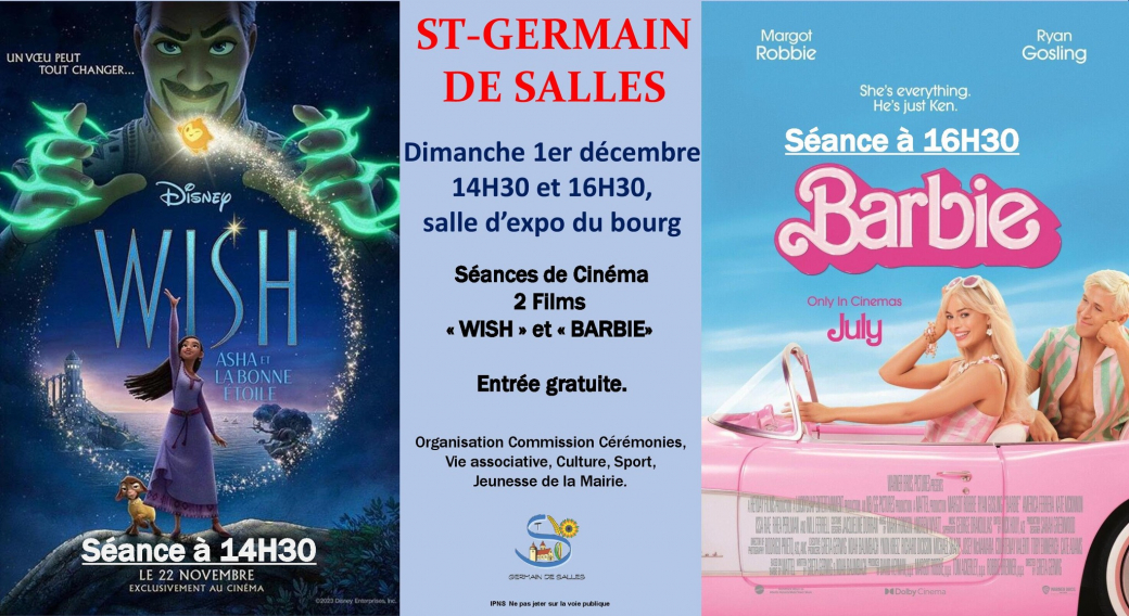 Séance de cinéma 'WISH' et 'BARBIE'