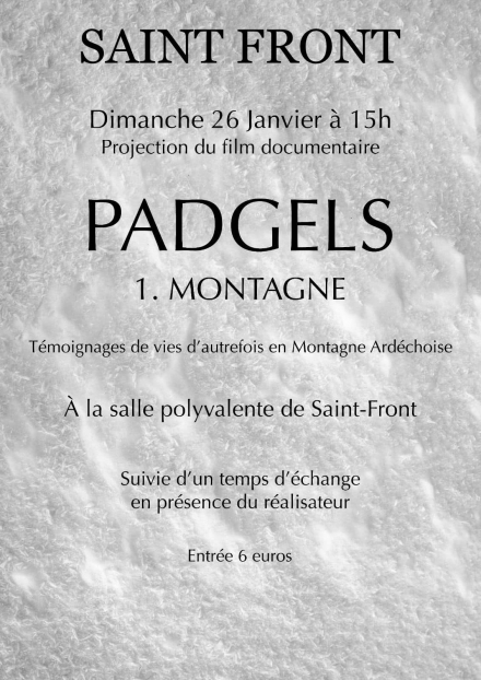 Projection du film 'Padgels 1 - Montagne'