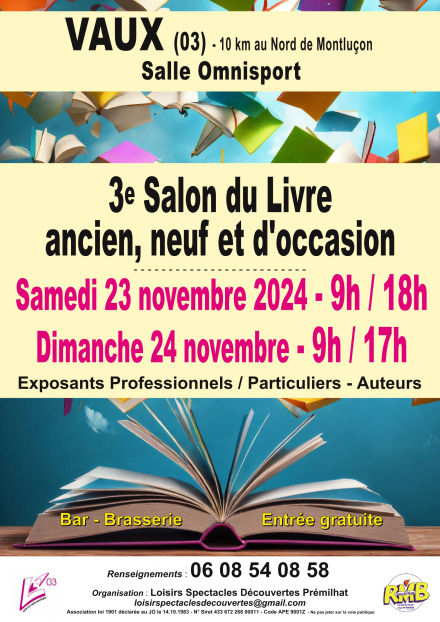 3ème Salon du Livre ancien, neuf et occasion