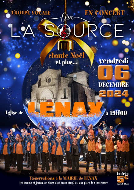 Concert à l'église : La Source chante Noël et plus...