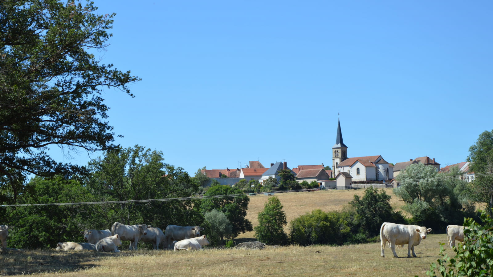 Vue sur l'église de Blomard