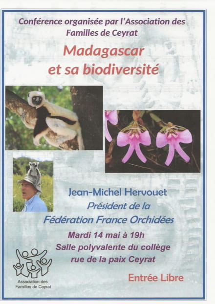 Conférence : Biodiversité à Madagascar | Association des Familles de Ceyrat