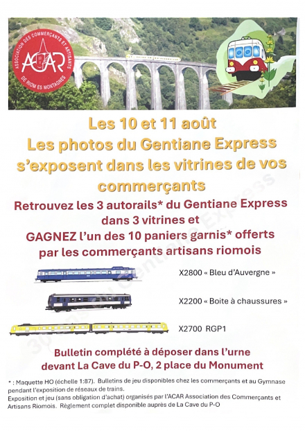 Exposition - Photos du Gentiane Express chez les