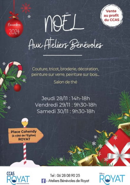 Solidarité : Vente de Noël des ateliers bénévoles | Royat