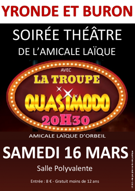 Soirée théâtre - Amicale Laique d'Yronde-et-Buron