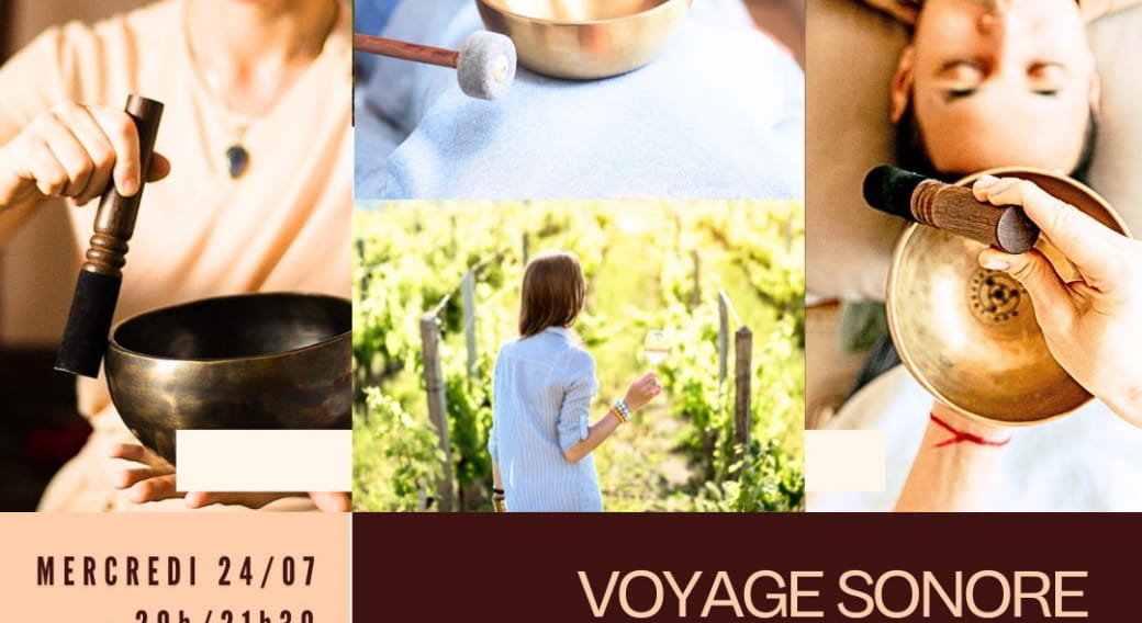 Voyage sonore, méditation, dégustation de vins dans les vignes