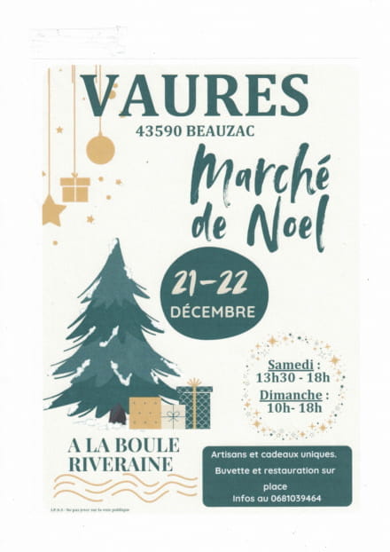 Marché de Noël à la Boule Riveraine