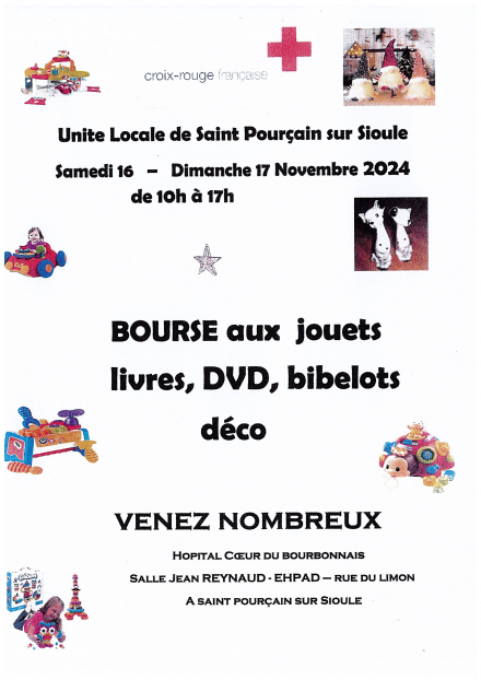 Bourse aux jouets, livres, DVD, bibelots déco