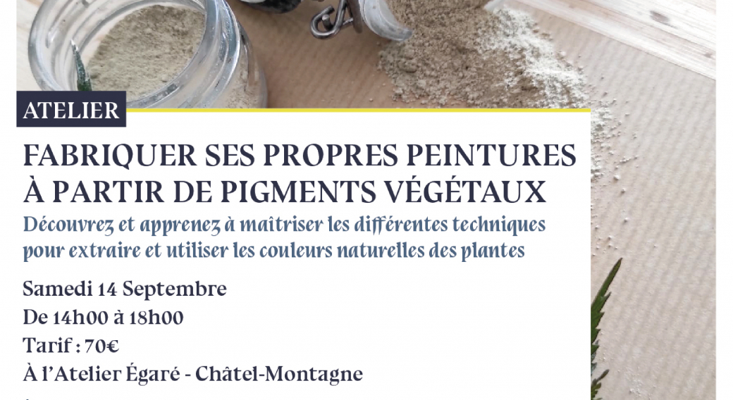 Atelier : Fabriquer ses propres peintures à partir de pigments végétaux