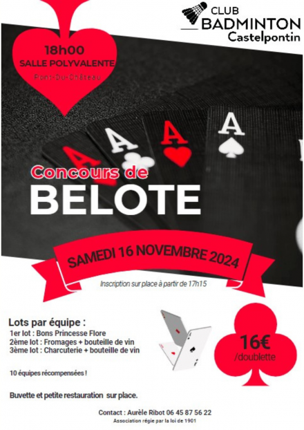 Concours de Belote | Pont Du Château