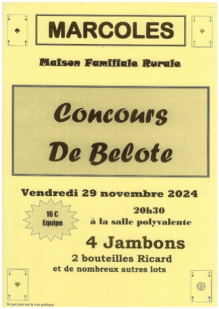 Concours de belote