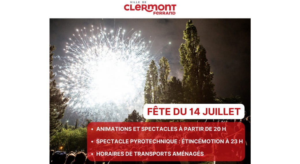 14 juillet feux d'artifices Clermont