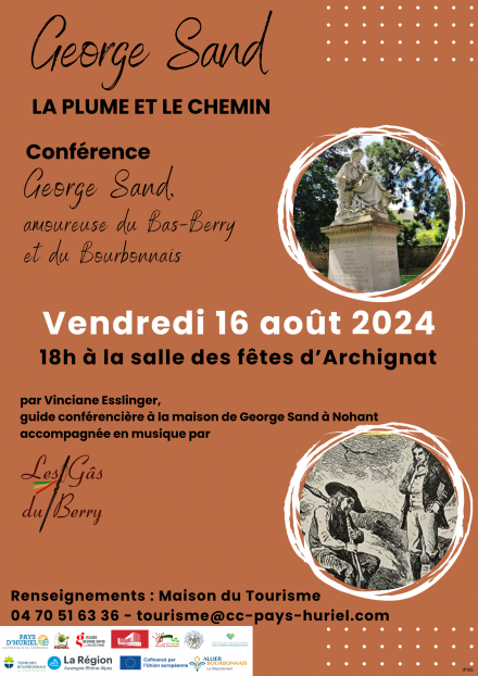 Conférence  'George Sand chantre du Bas-Berry et des ses marges Bourbonnaises'