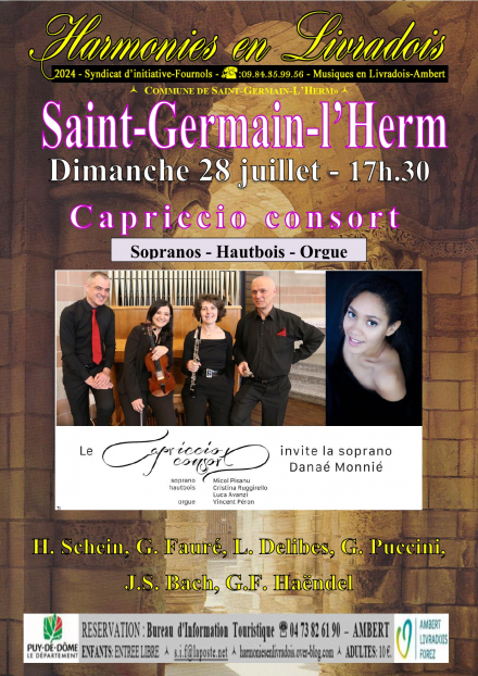 Harmonies en Livradois - Capriccio Consort - 2 Soprani - 2  hautbois - Orgue