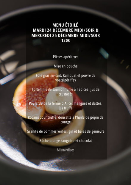 Auberge de la Tour - Menu de Noël